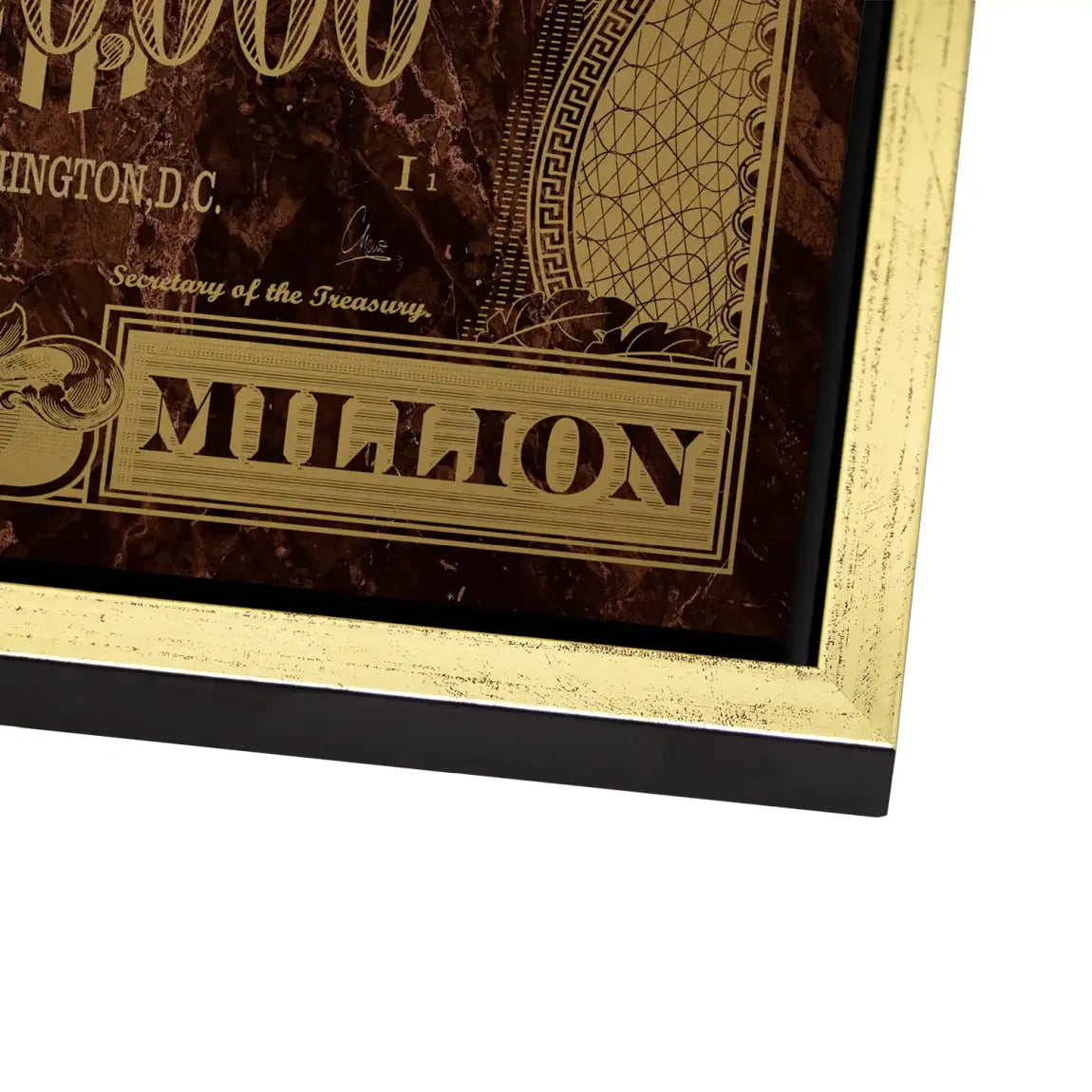 Gold Dollar George Washington Alu Dibond Bild