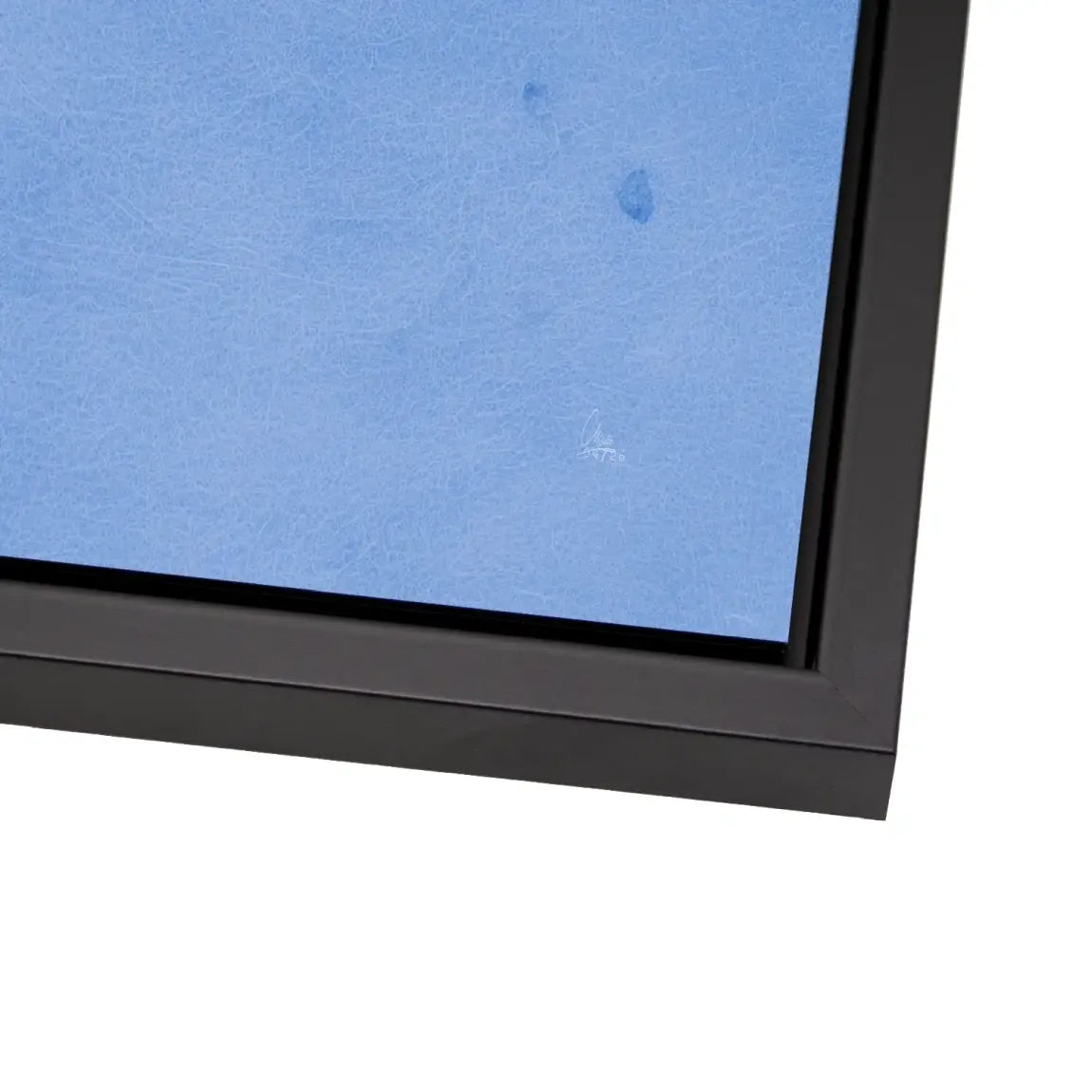 Blaue Geometrie Alu Dibond Wandbild