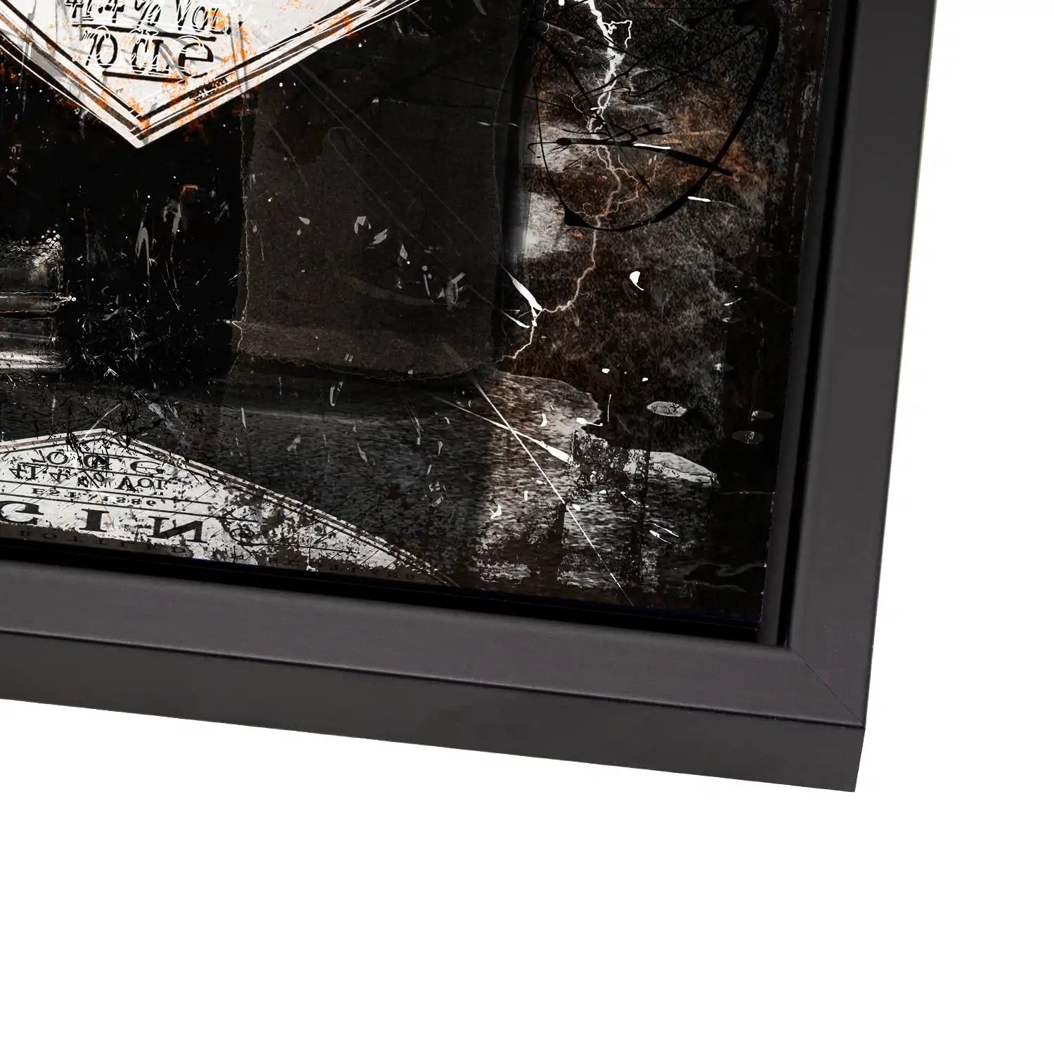Gin Abstrakt Dark Style AluDibond Bild INGALERIE