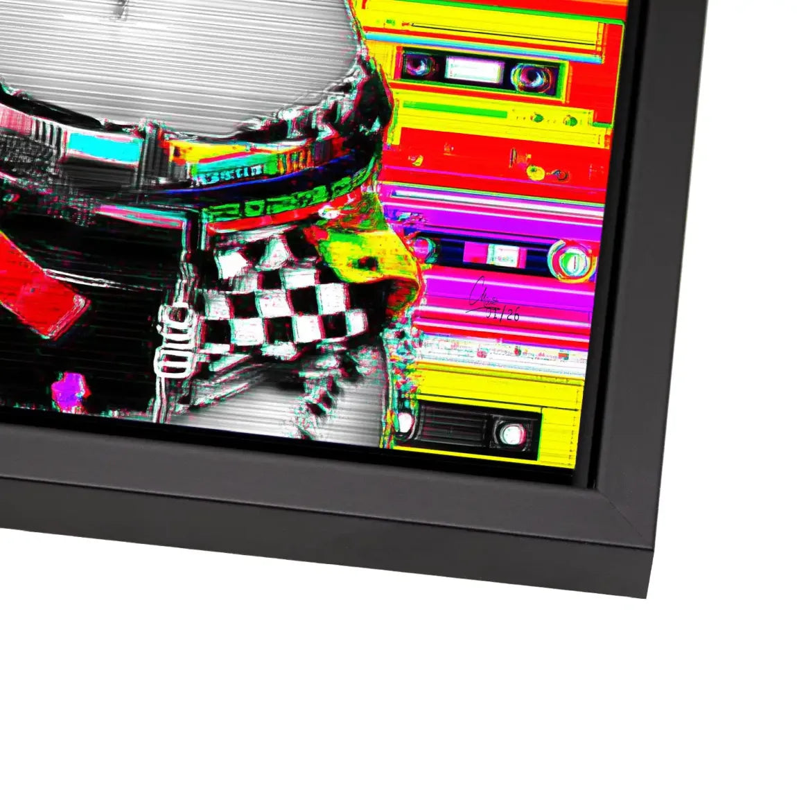 Retro DJ Girl Alu Dibond Bild