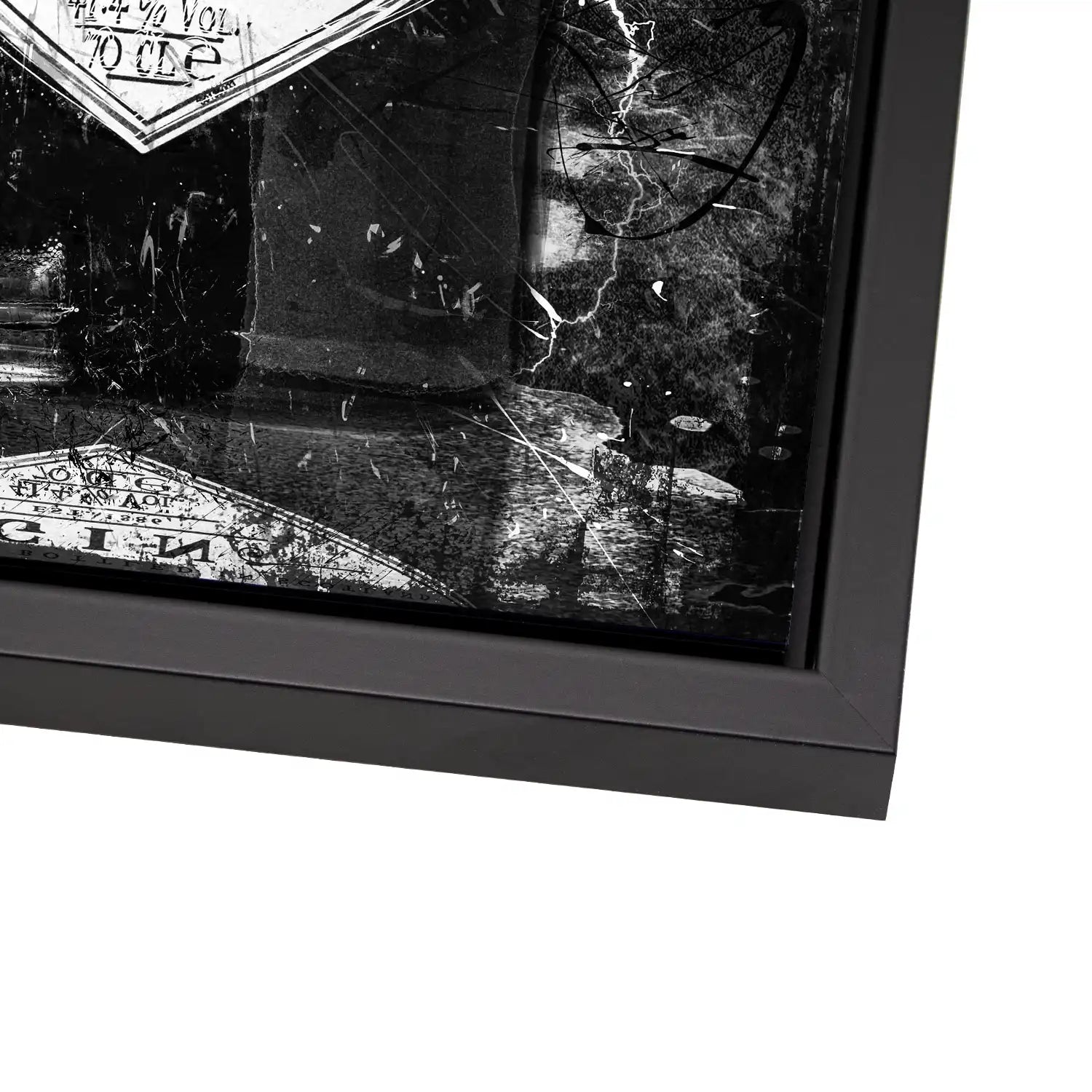 Gin Abstrakt Black Style AluDibond Bild INGALERIE