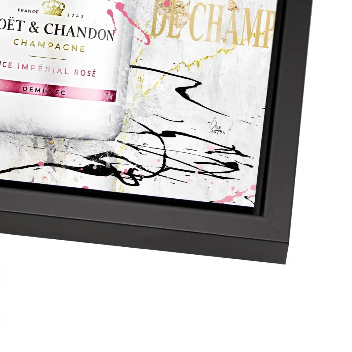 Champagner Glam Alu Dibond Wandbild