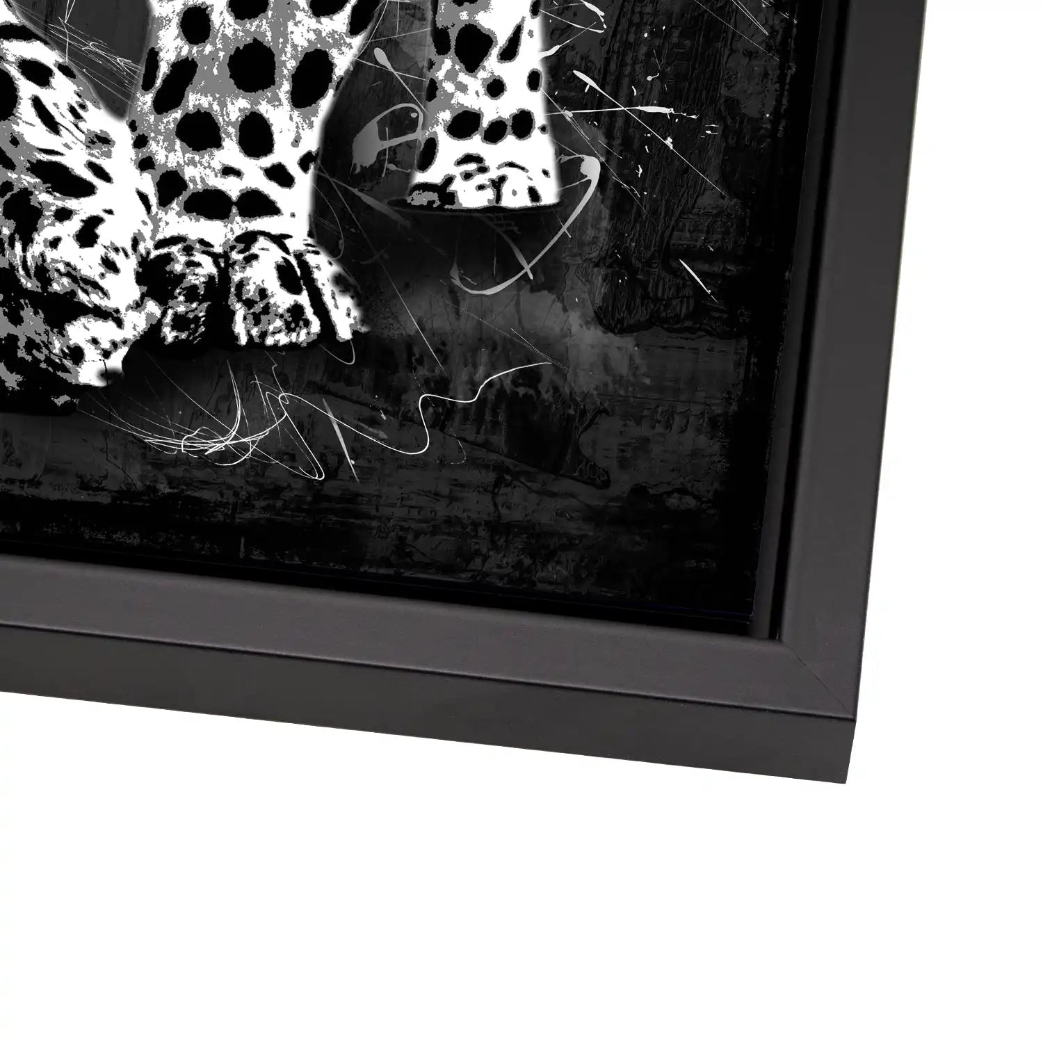 Leopard Abstrakt Black Style AluDibond Bild INGALERIE