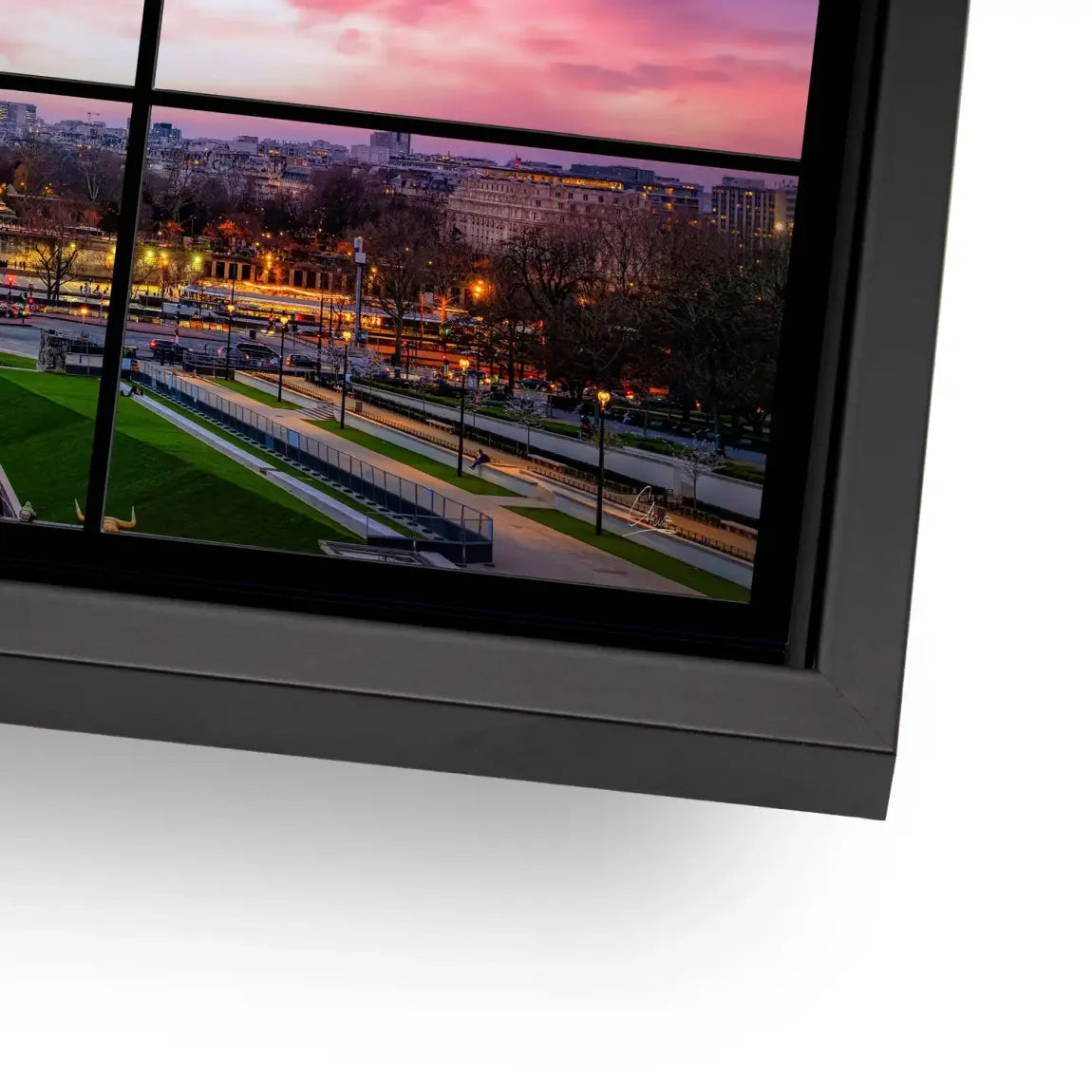 Evening Glow Paris Alu Dibond Bild