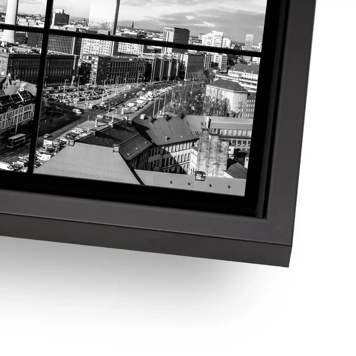 Berlin Skyline Noir AluDibond Bild