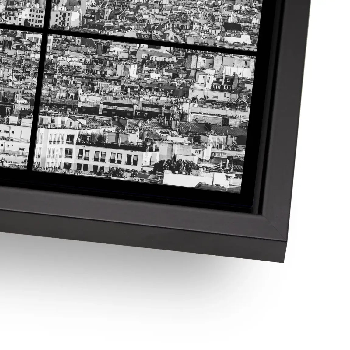 Paris Skyline Black and White AluDibond Bild