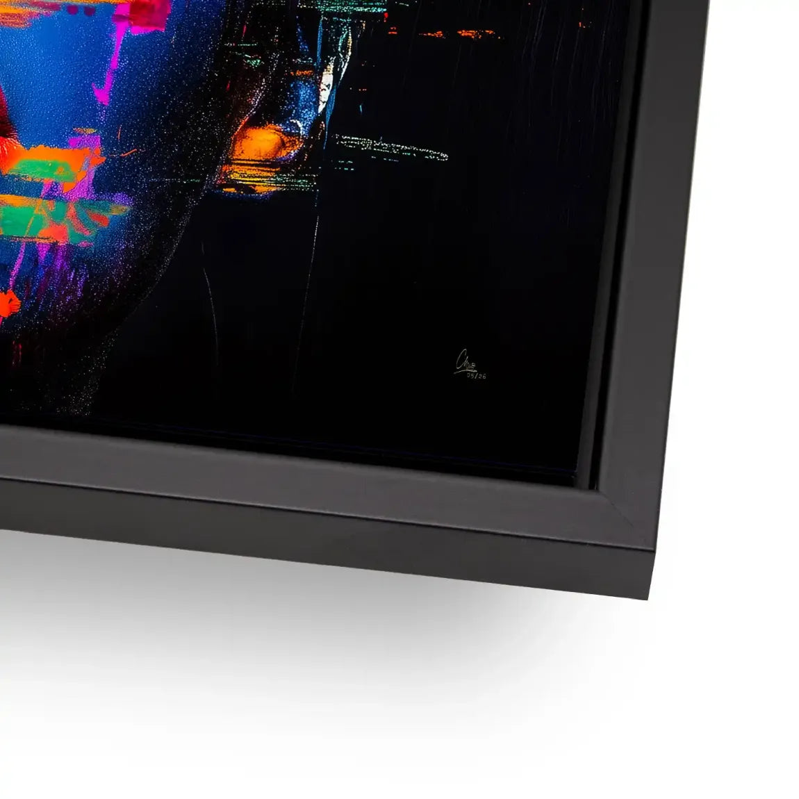 Neon Frauenportrait AluDibond Wandbild