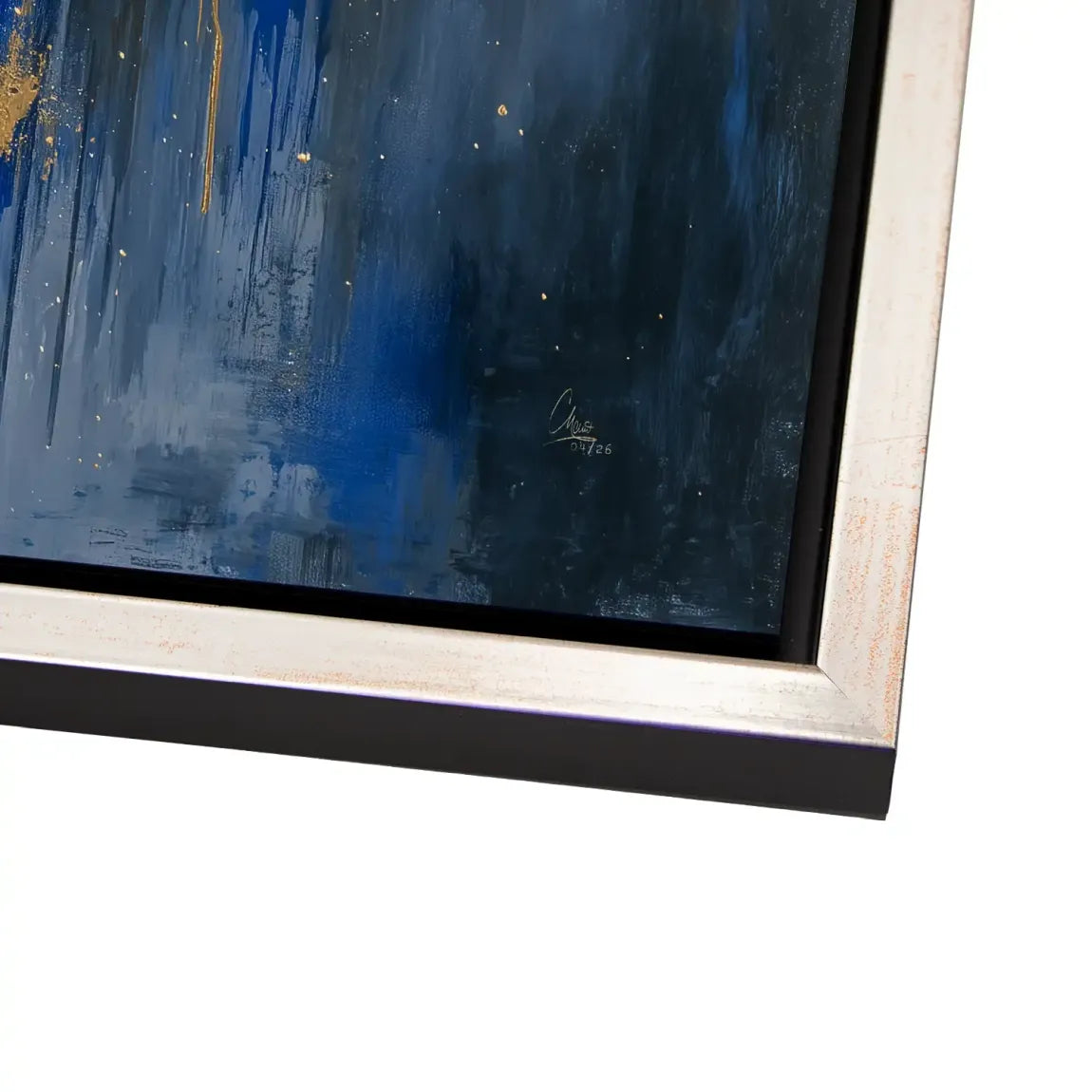 Blauer Elefant Abstrakt Alu Dibond Wandbild