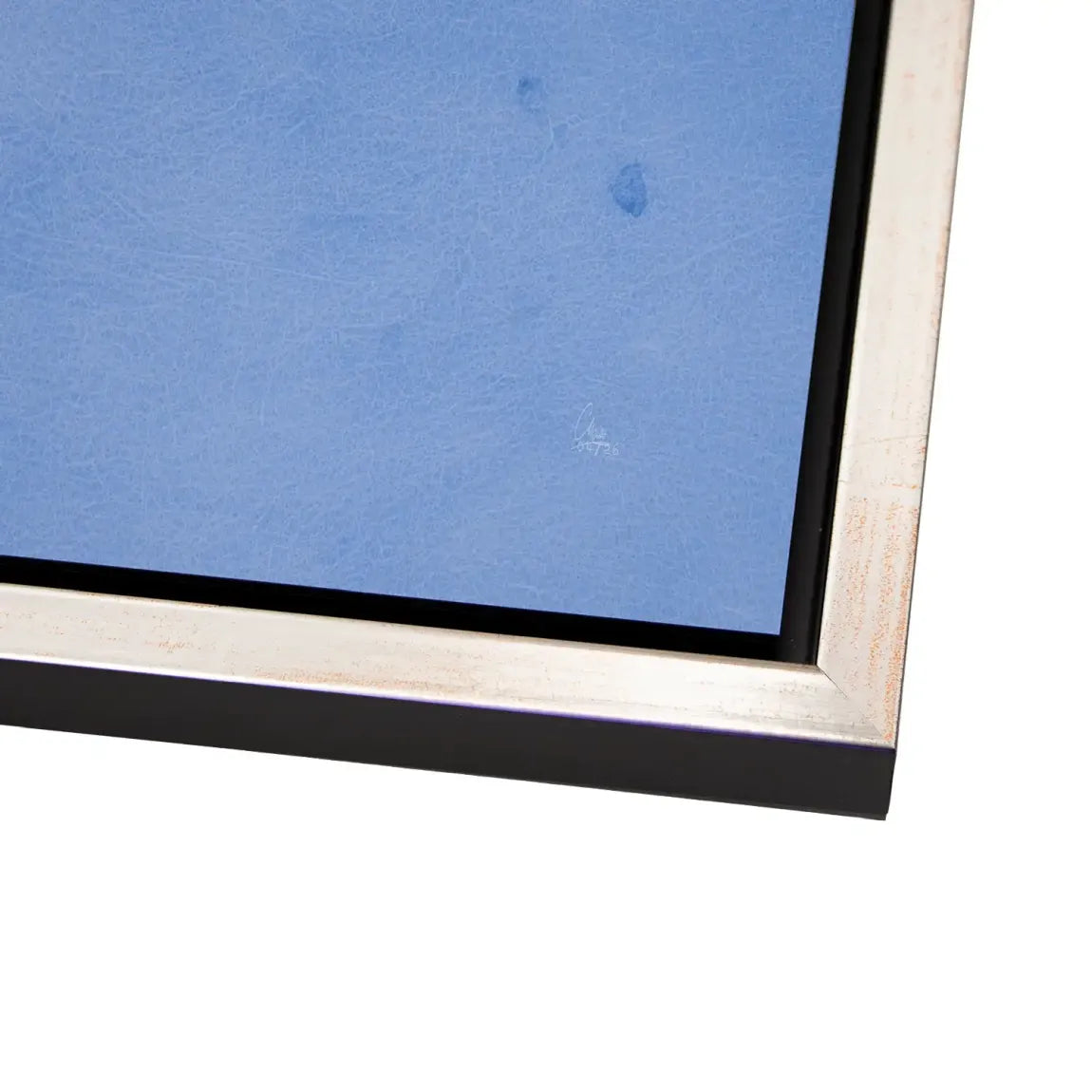Blaue Geometrie Alu Dibond Wandbild