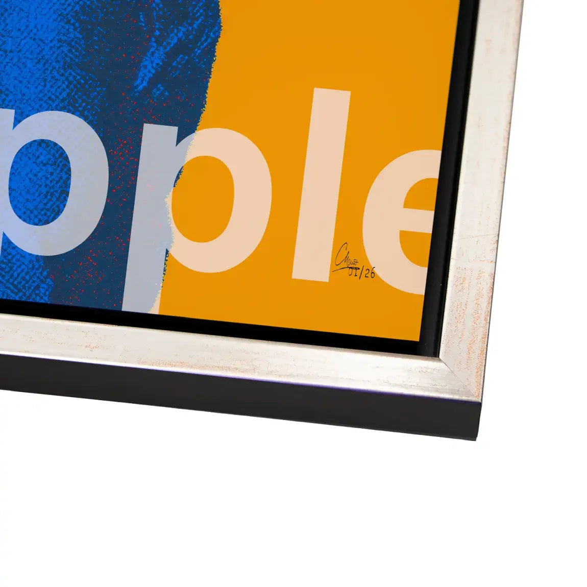 Perlenmädchen Pop Art Alu Dibond Wandbild