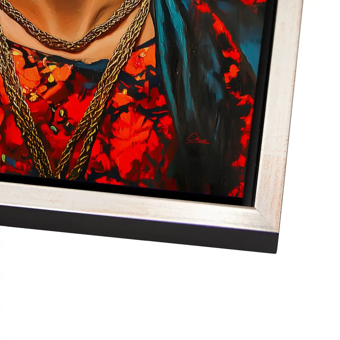 Frida Kahlo Fiery Bloom Alu Dibond Bild INGALERIE