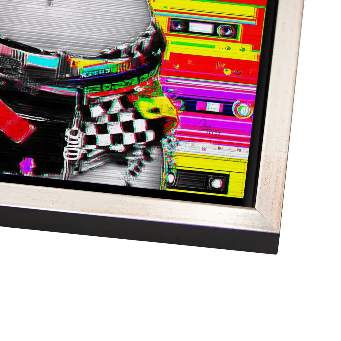 Retro DJ Girl Alu Dibond Bild