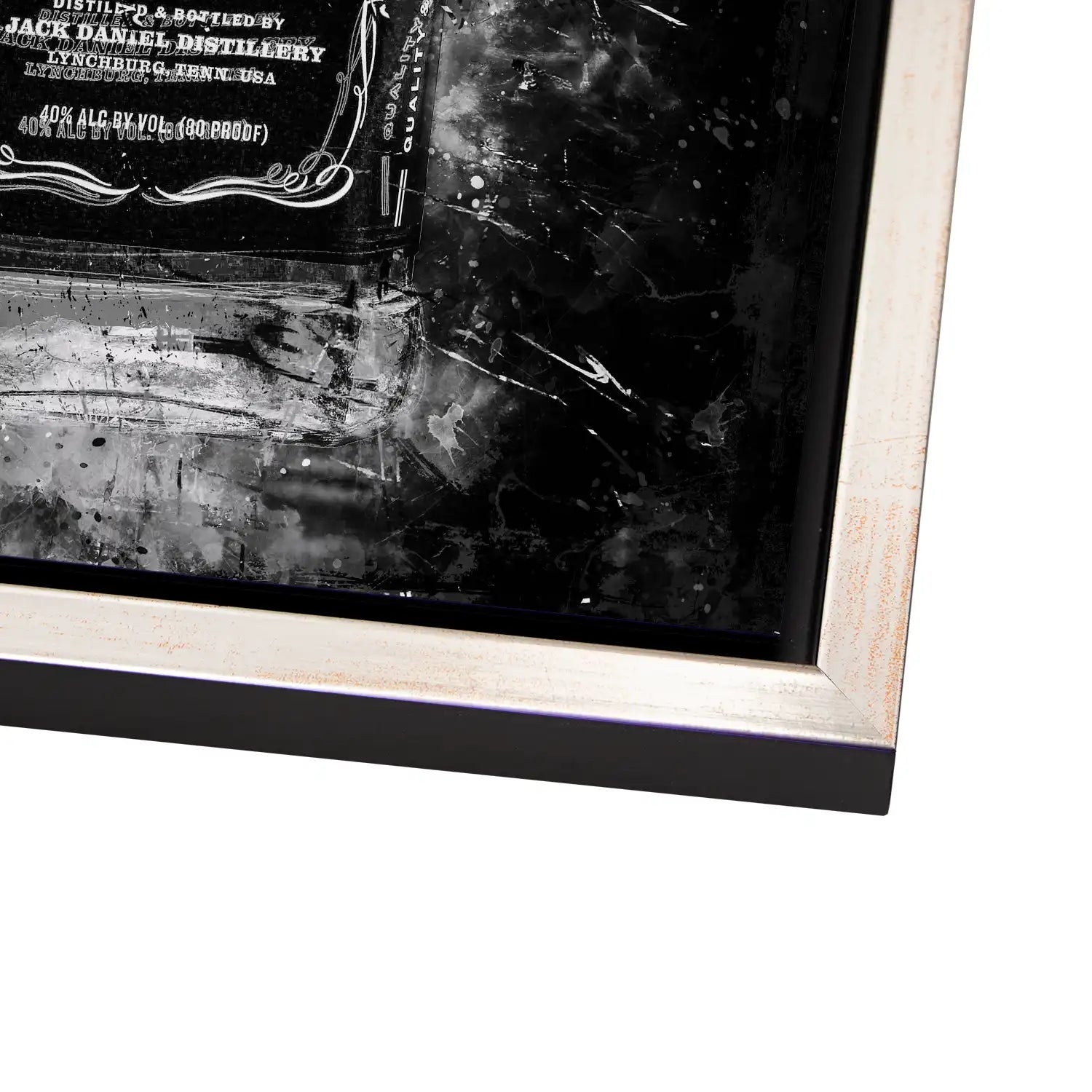 Jack Whisky Abstrakt Dark AluDibond Bild INGALERIE