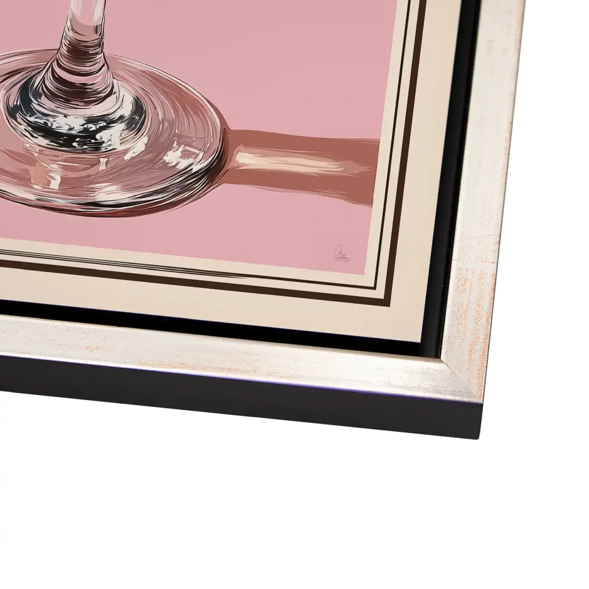 Martini Retro Art Alu Dibond Bild