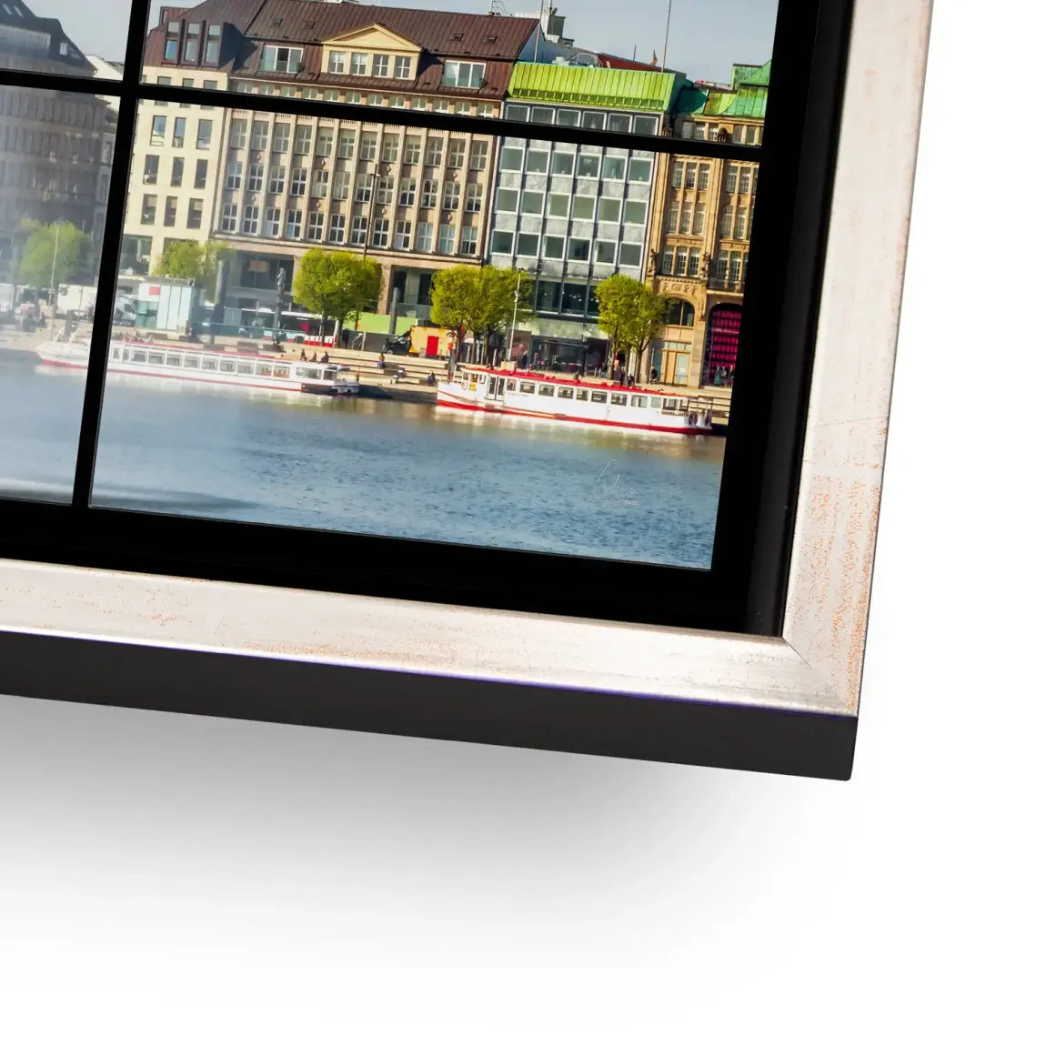 Sunset View Hamburg AluDibond Bild