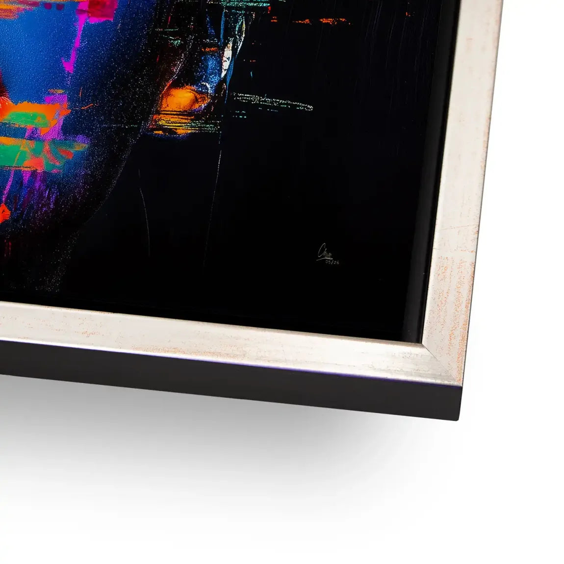 Neon Frauenportrait AluDibond Wandbild