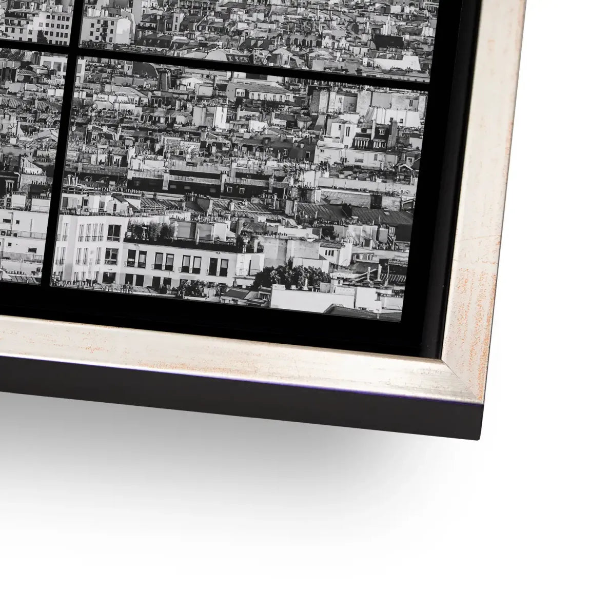Paris Skyline Black and White AluDibond Bild