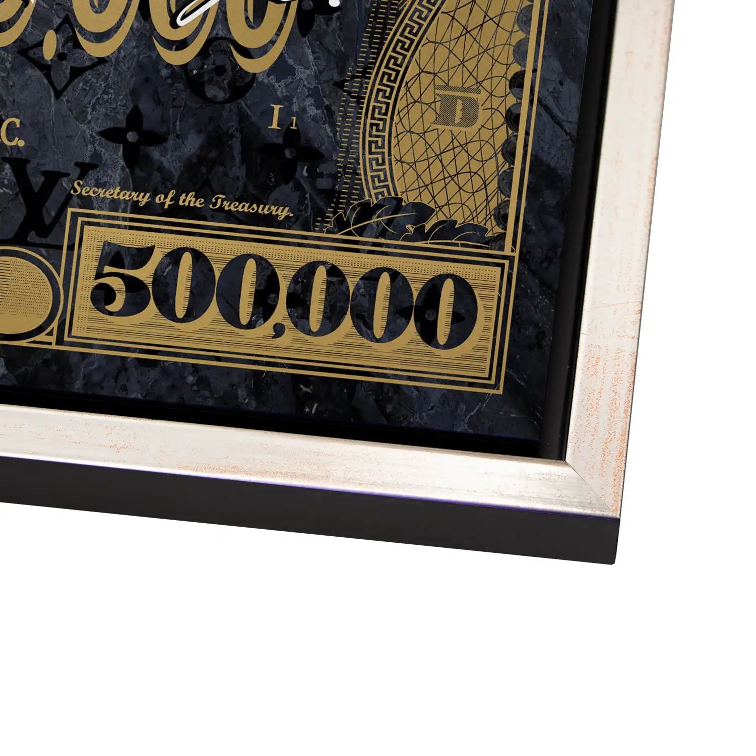 Micky Goofy Donald Gold Dollar AluDibond Bild INGALERIE
