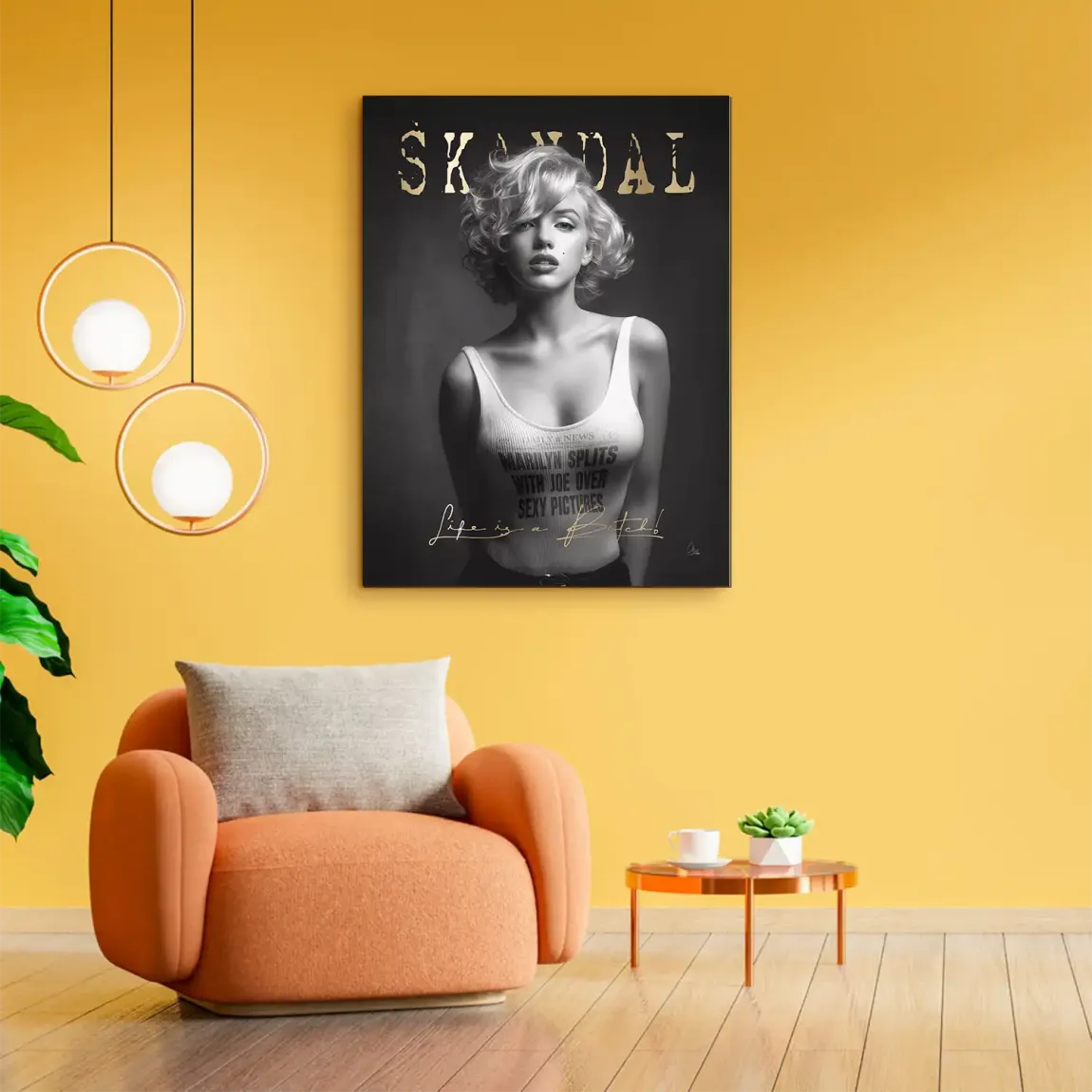 Marilyn Skandalous Glamour Blattgold Bild