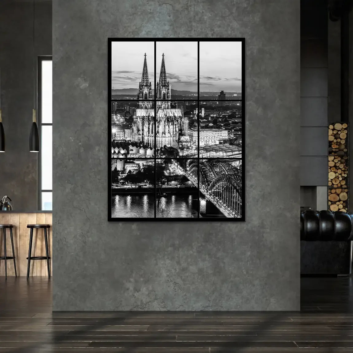 Köln Night Vision Alu Dibond Bild