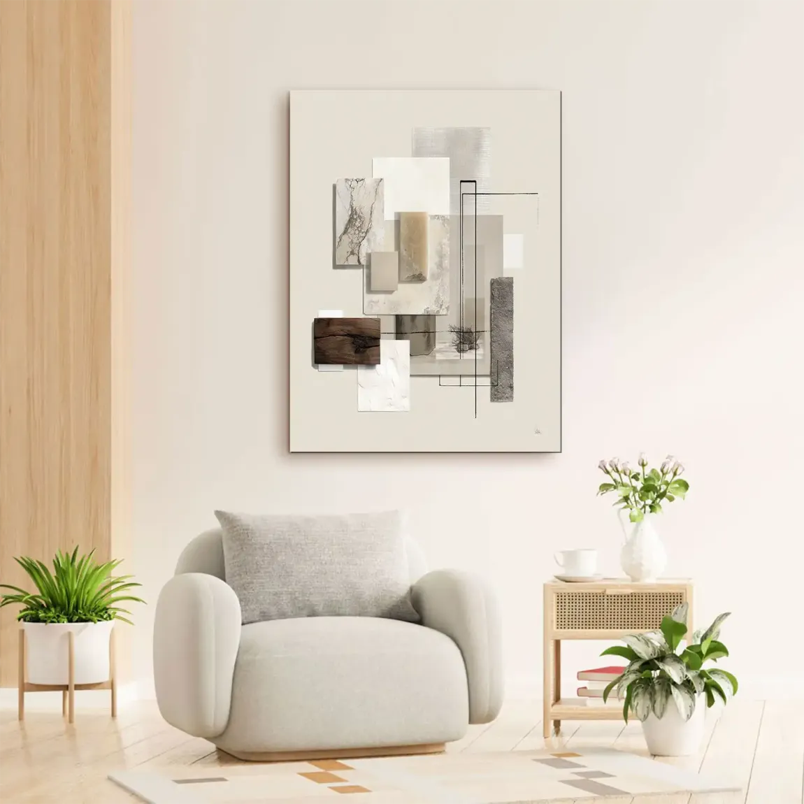 Marmor Komposition Alu Dibond Wandbild