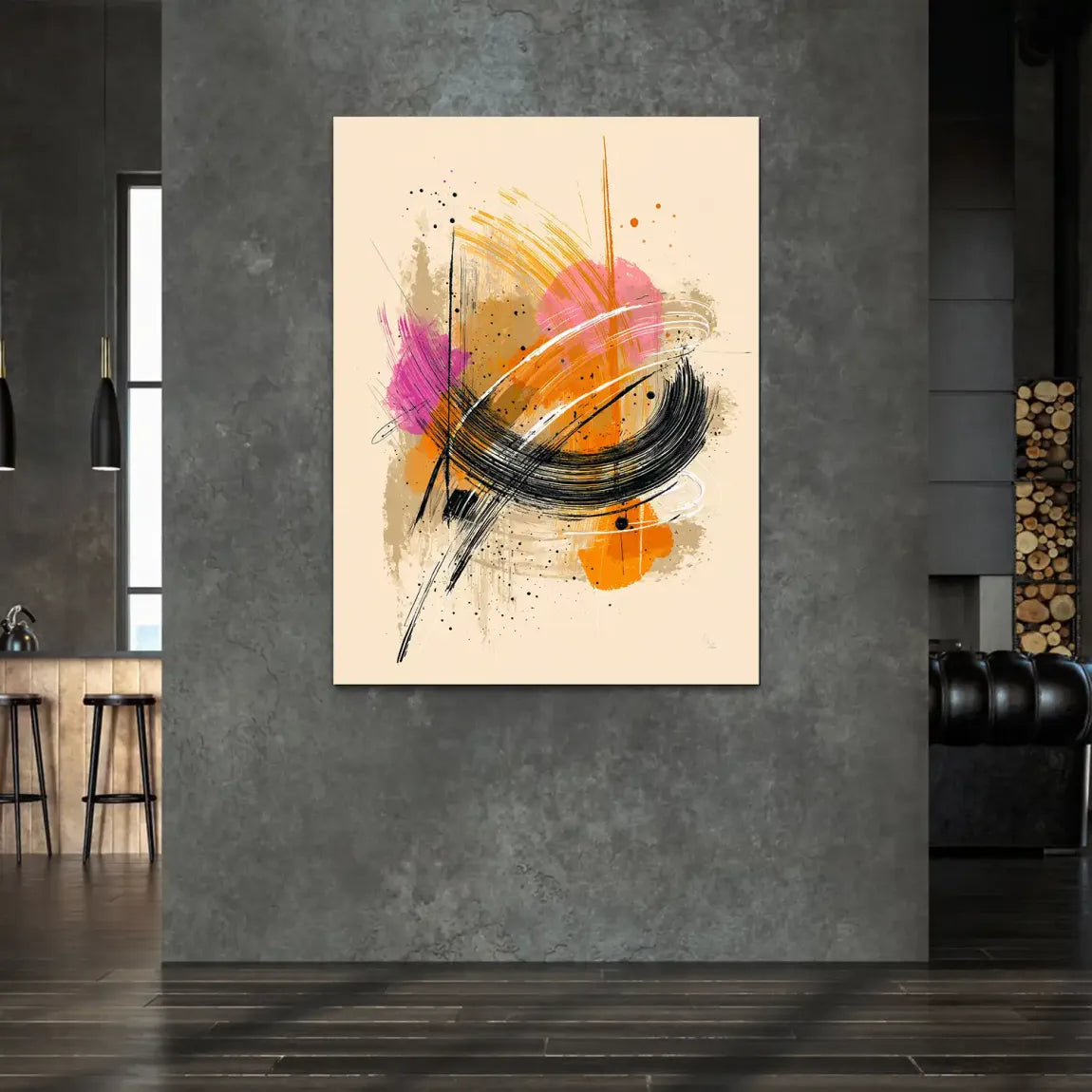 Modern Energie Abstrakt Alu Dibond Bild