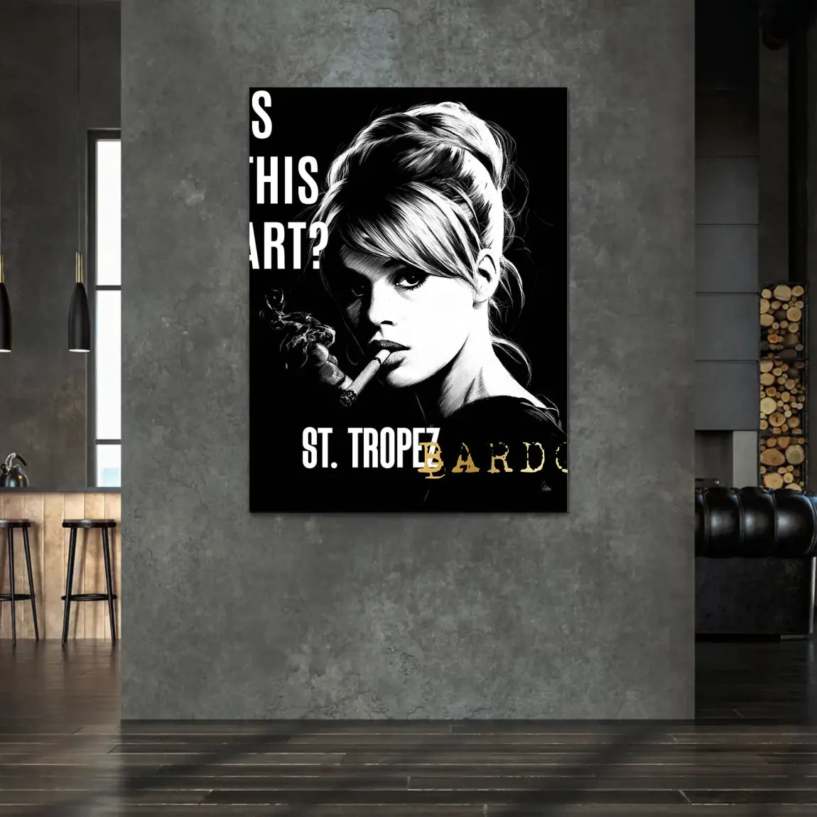 Brigitte Bardot Smoke Alu Dibond Bild