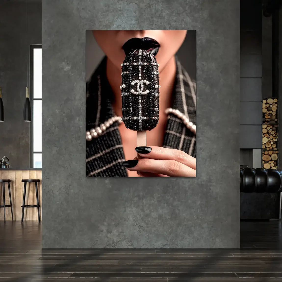 Black Pearl Ice Couture Alu Dibond Bild