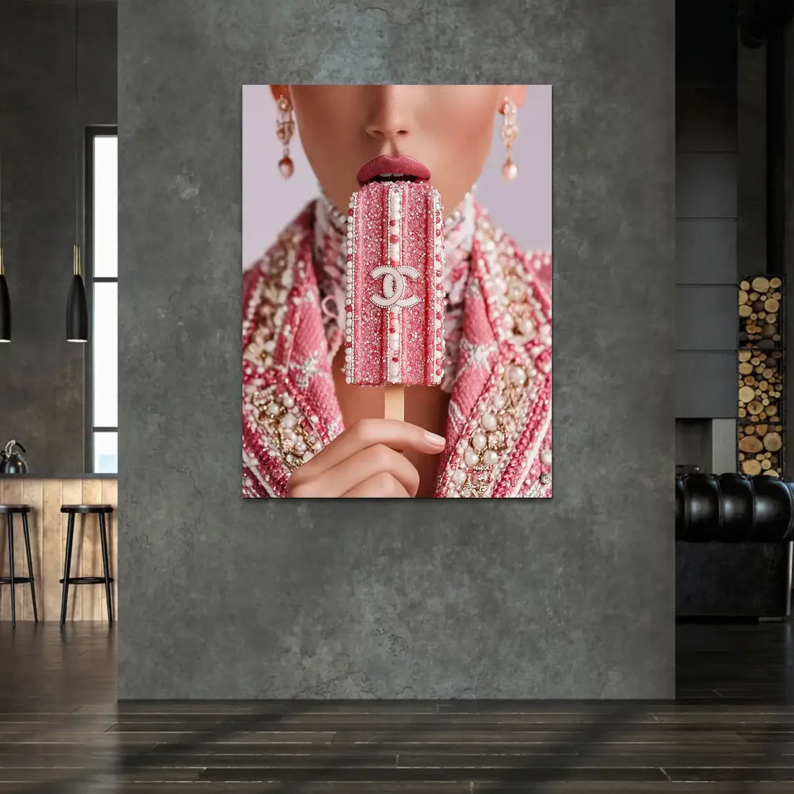 Pink Pearl Ice Couture Chanel Alu Dibond Bild