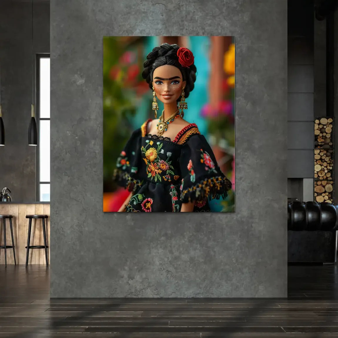Frida Barbie Smile Alu Dibond Bild