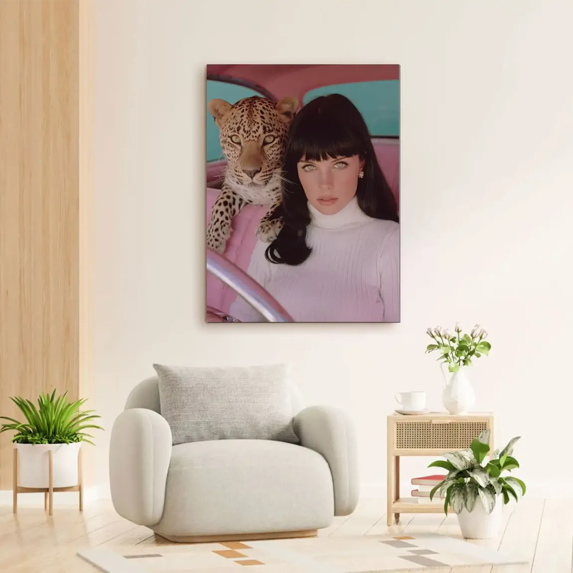 Leopard Diva Alu Dibond Wandbild
