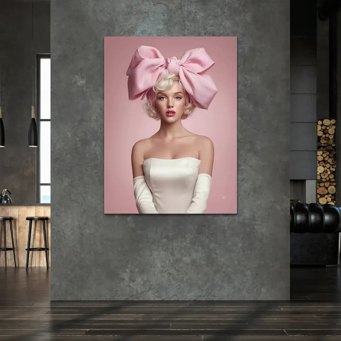 Marilyn Monroe Rosé Alu Dibond Bild