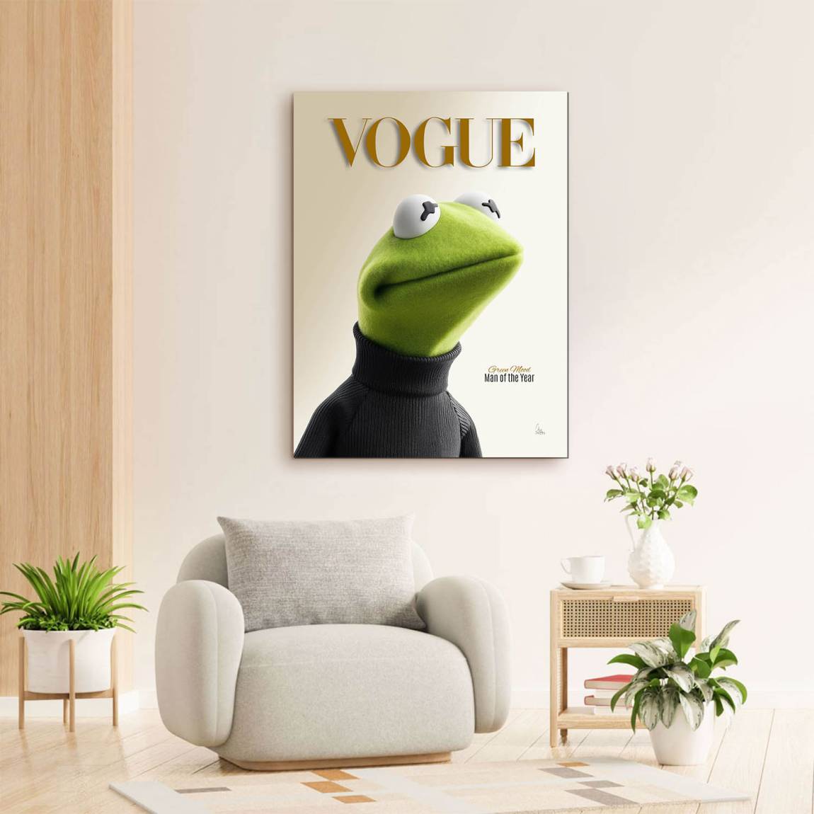 Kermit Couture Alu Dibond Wandbild