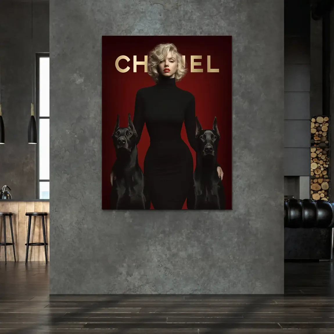 Marilyn Red Coco Alu Dibond Bild