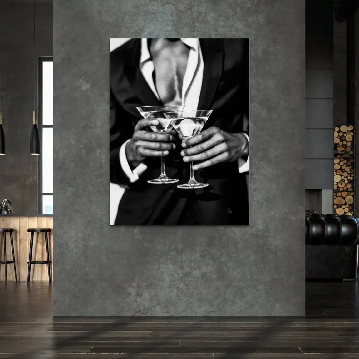 Gentleman Noire Alu Dibond Bild