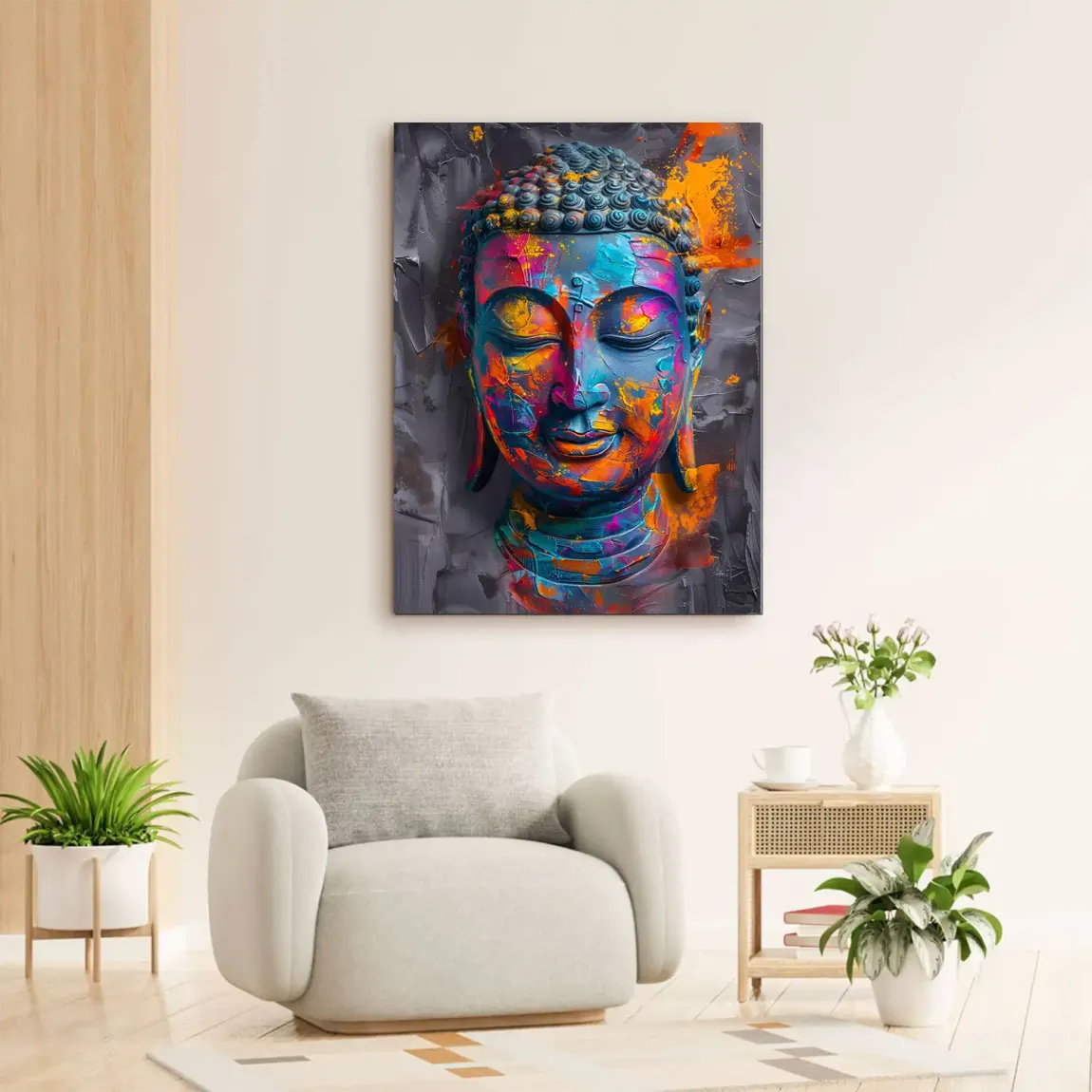 Buddha Farbpoesie Alu Dibond Wandbild