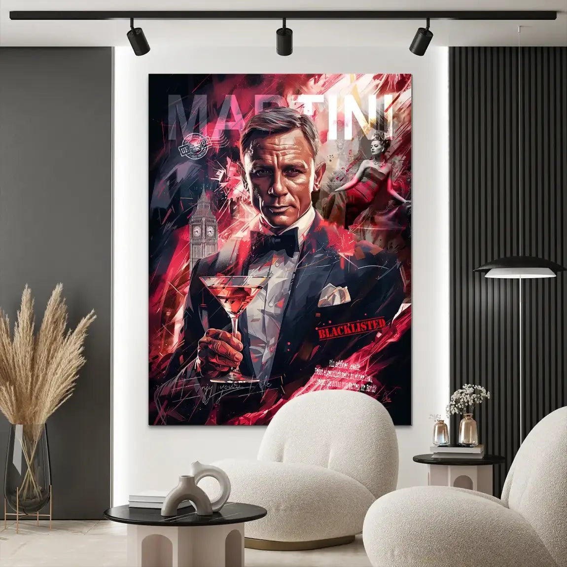 Bond Martini Style Alu Dibond Bild INGALERIE