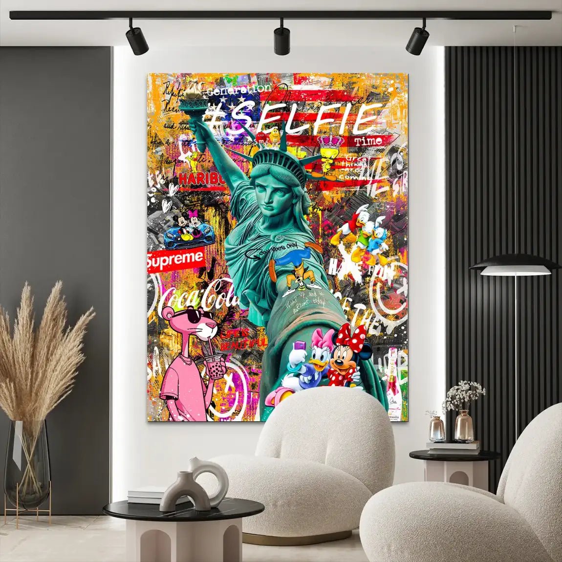 Selfie Pop Art Alu Dibond Bild INGALERIE