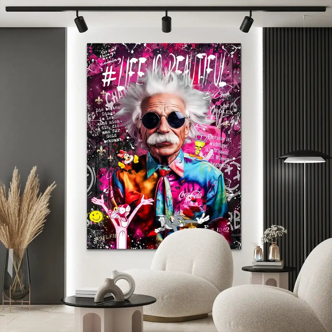 Einstein Pop Art Alu Dibond Bild INGALERIE