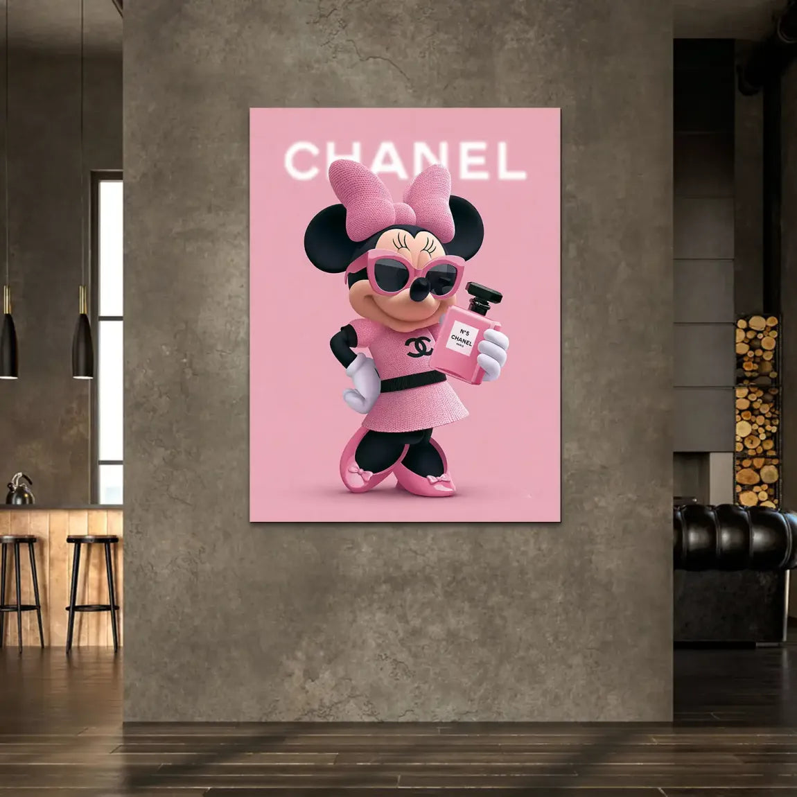 Minnie Rosé Chic Alu Dibond Wandbild