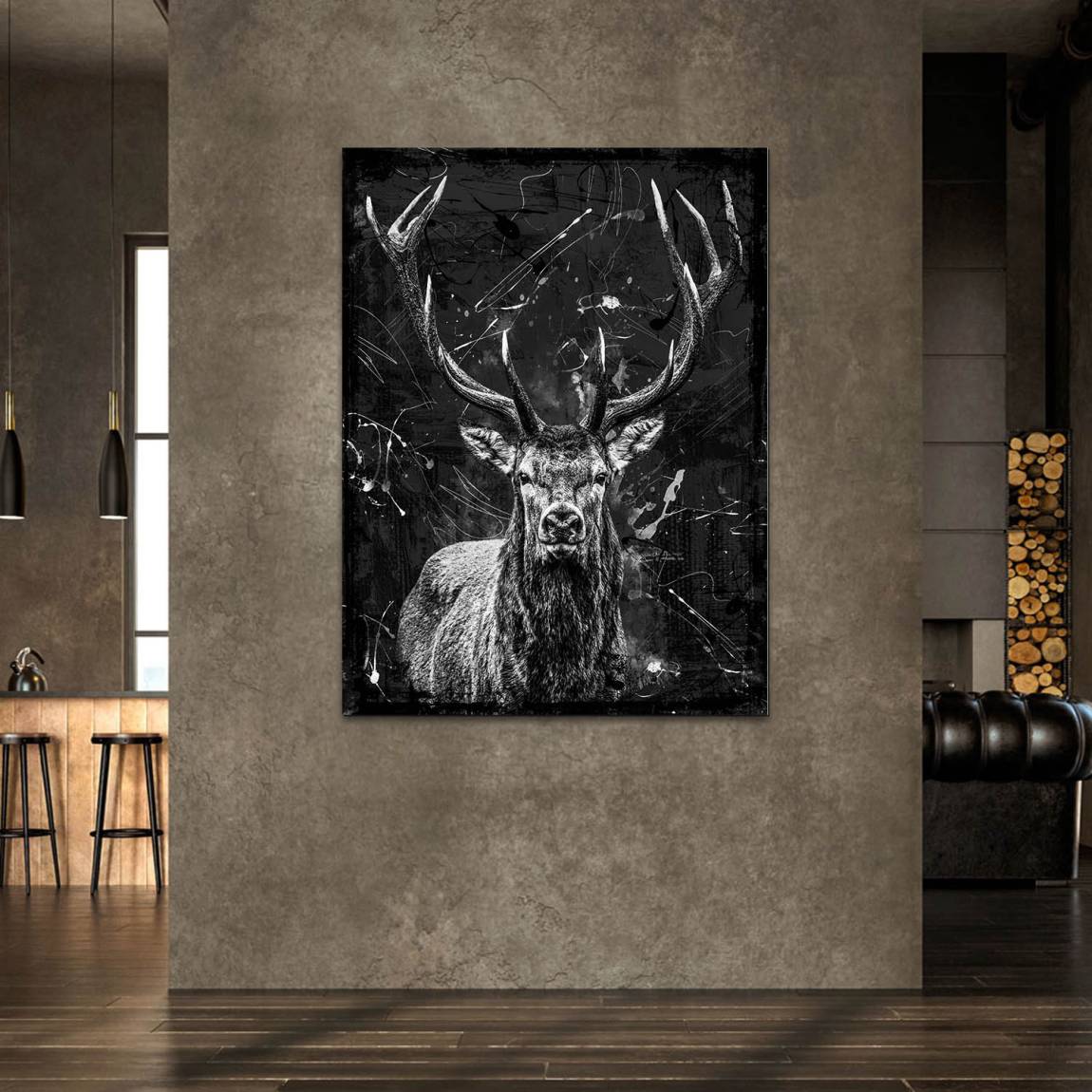 Hirsch Prestige Alu Dibond Wandbild