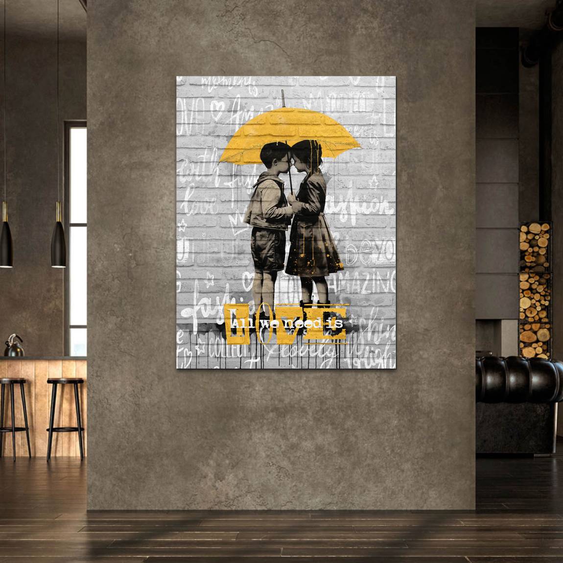 All We Need Alu Dibond Wandbild
