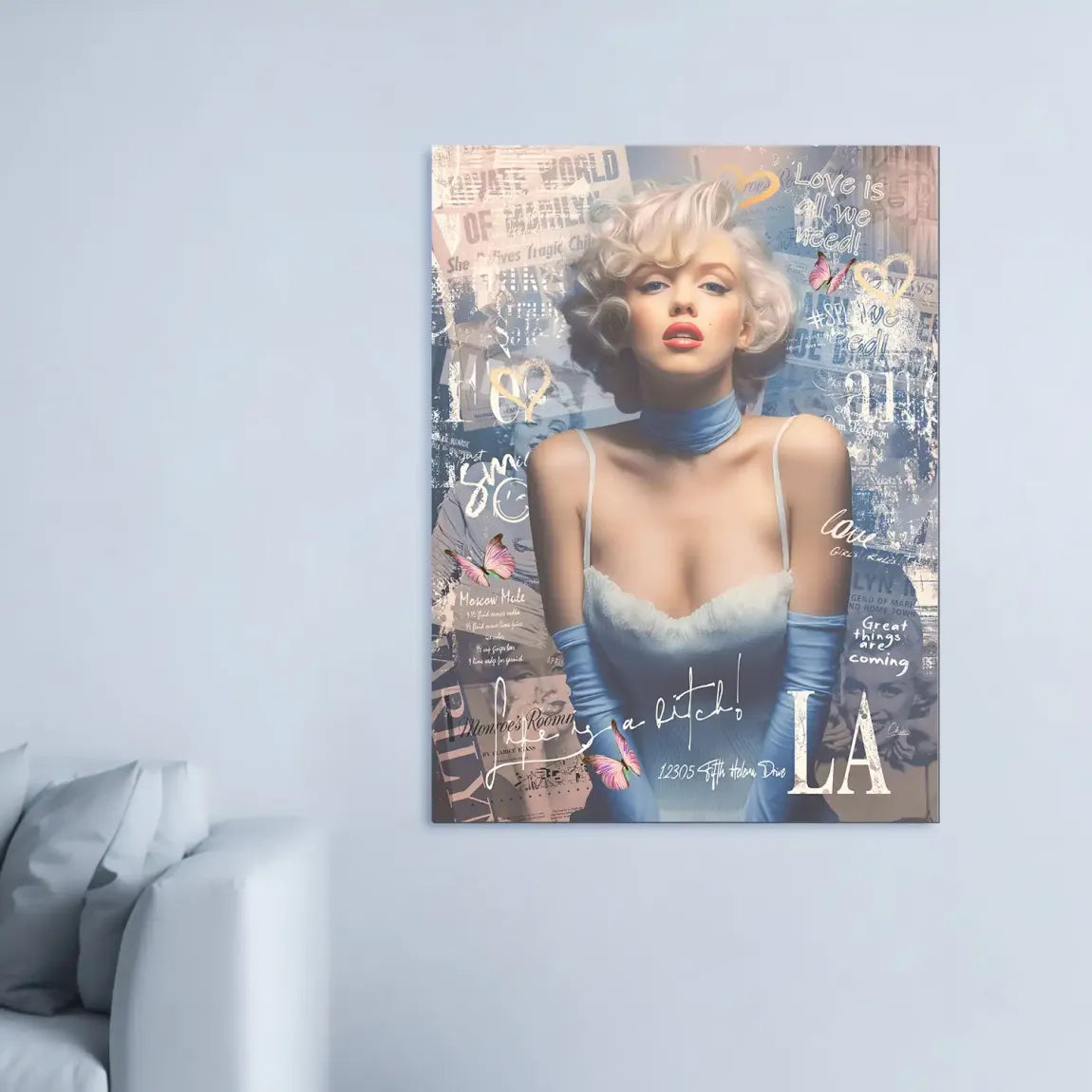 Marilyn Monroe Velvet Allure Alu Dibond Bild