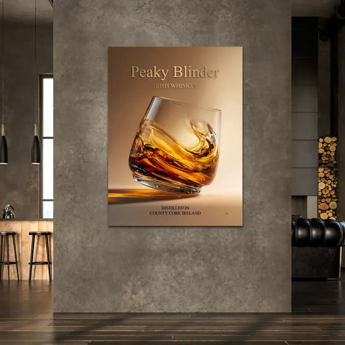 Peaky Whiskey Alu Dibond Wandbild