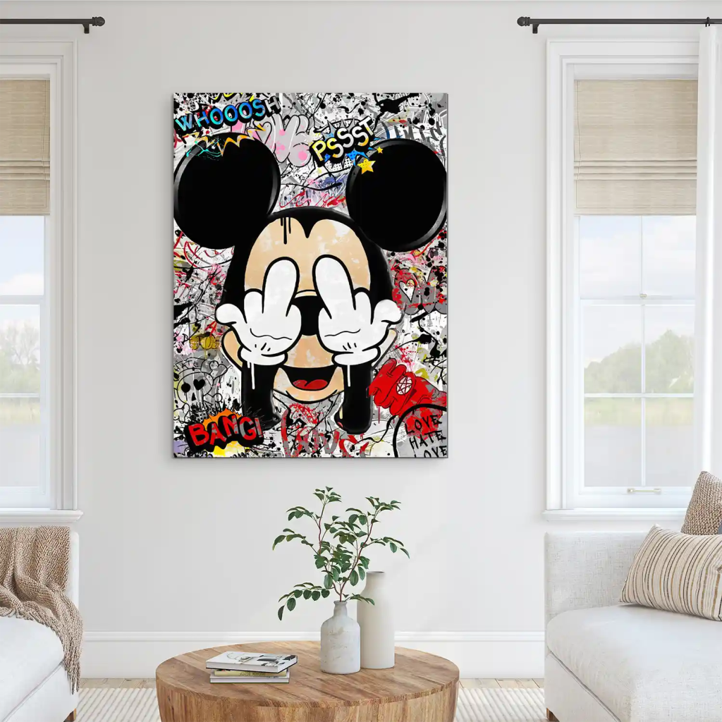 Micky Graffiti Street Art AluDibond Bild INGALERIE