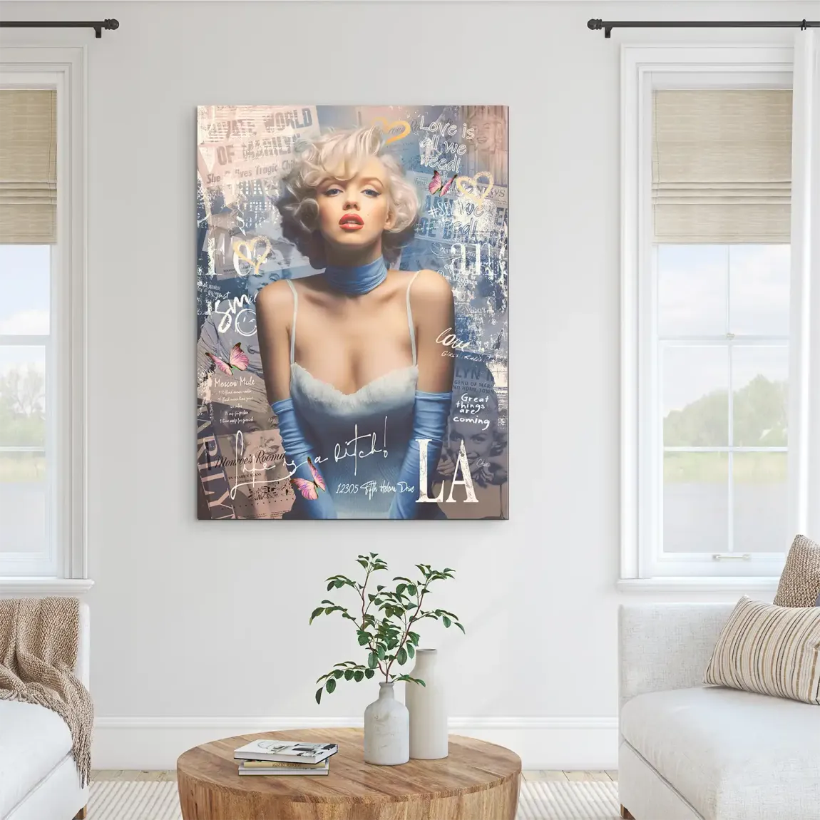 Marilyn Monroe Velvet Allure Alu Dibond Bild