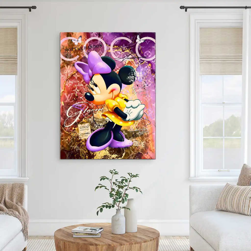 Minnie Maus Coco Pop Art AluDibond Bild INGALERIE