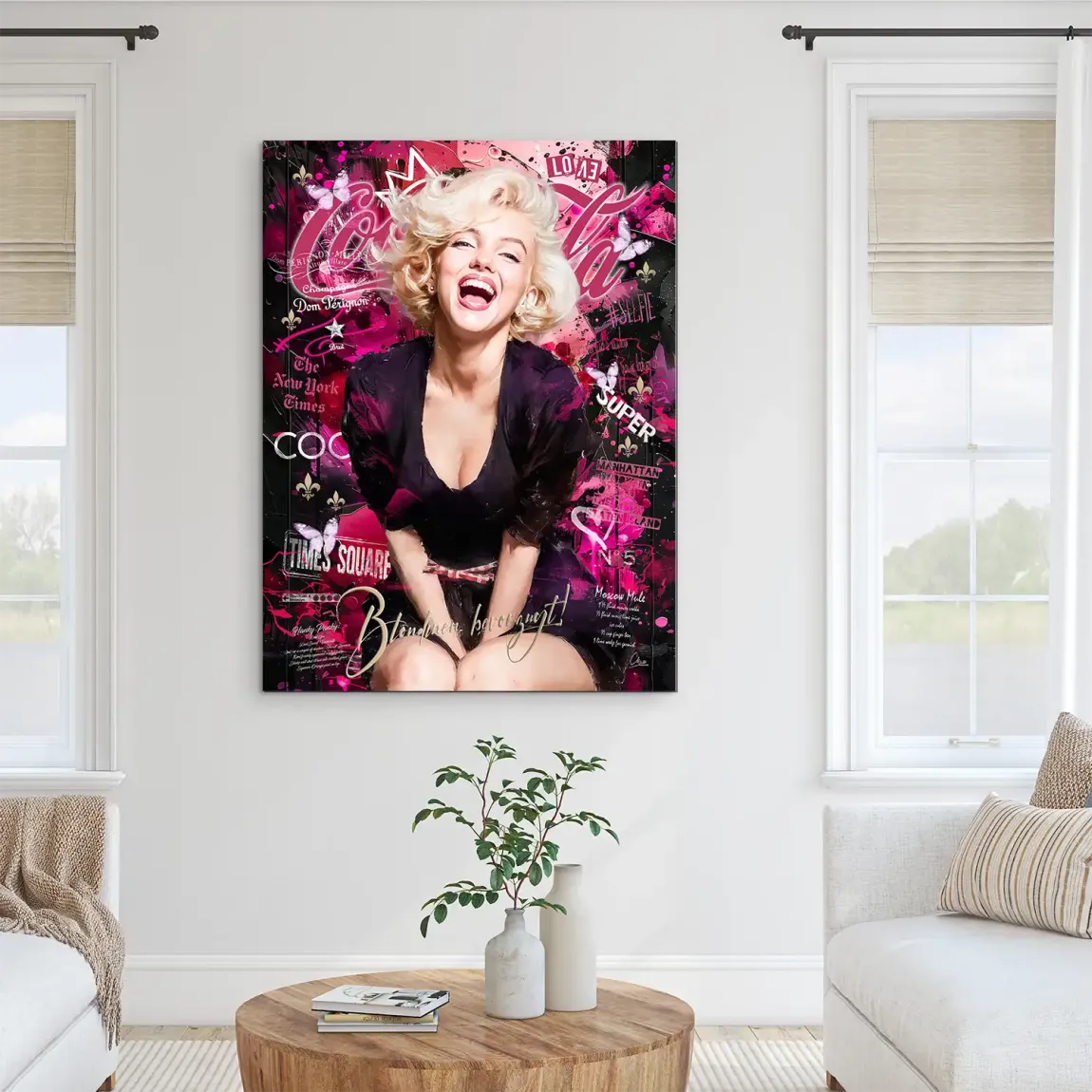 Marilyn Pink Vibes Alu Dibond Bild INGALERIE