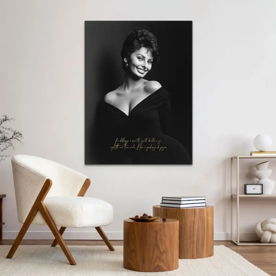Sophia Loren Sorriso Alu Dibond Wandbild