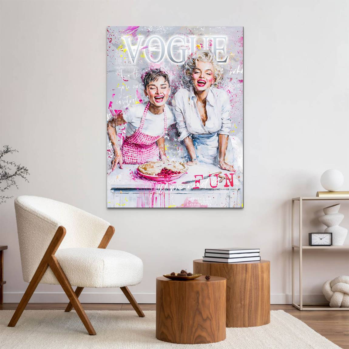 Audrey Marilyn Vogue Alu Dibond Wandbild